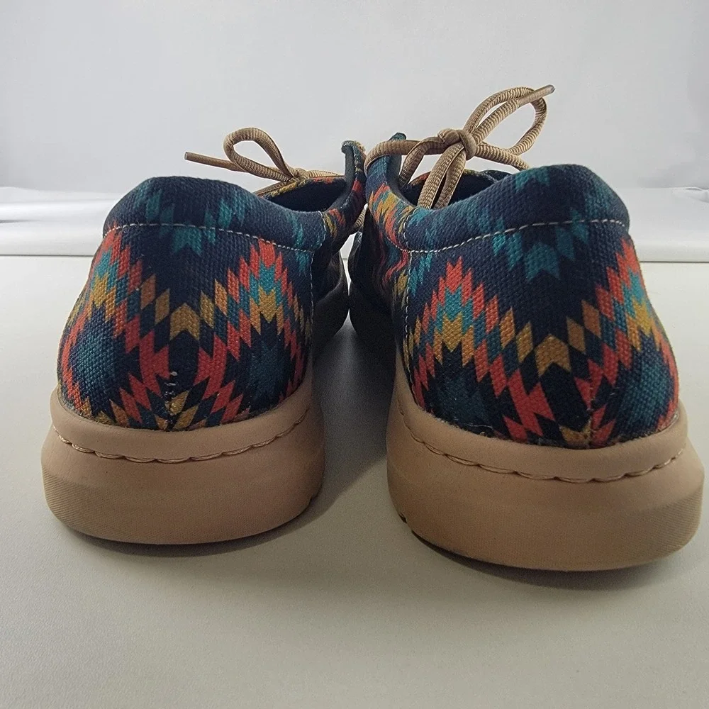 Ariat Hilo Mens 11D Navy Southwestern Geometric Print Moc Toe Loafers 10035816